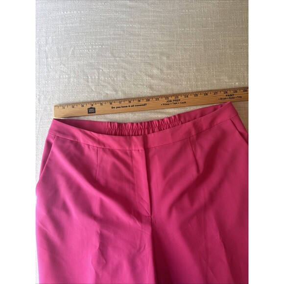 NWT Ming Wang Wide Leg Hot Pink Lightweight Silky Feel Dress Pants Women’s Sz XL - Picture 6 of 16